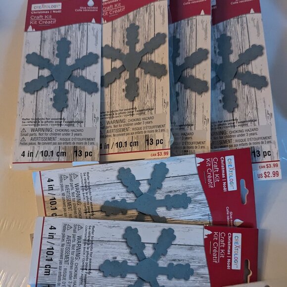 NWT 24 DIY Snowflakes 6 Kits Christmas Crafts Ornament Decoration Creatology NIP - Picture 2 of 6
